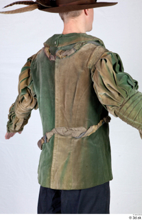  Photos Archer Man in Cloth Armor 1 Archer Medieval Clothing feathers green jacket upper body 0003.jpg